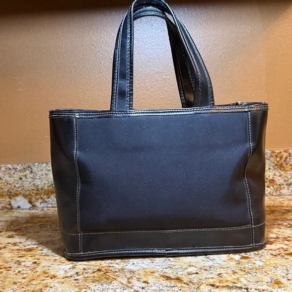 COACH Black Tote Handbag with Top Handles - Picture 2 of 11